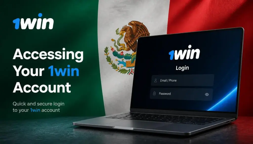 Ilustración de acceso a la cuenta 1win para México: intro