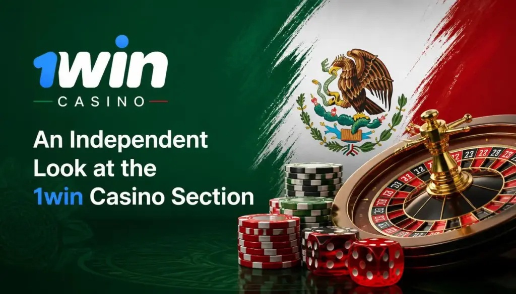 Ilustración de casino 1win para México: intro